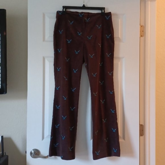 VINTAGE Lilly Pulitzer "White Tag" Dark Brown Corduroy Pants - Picture 1 of 8